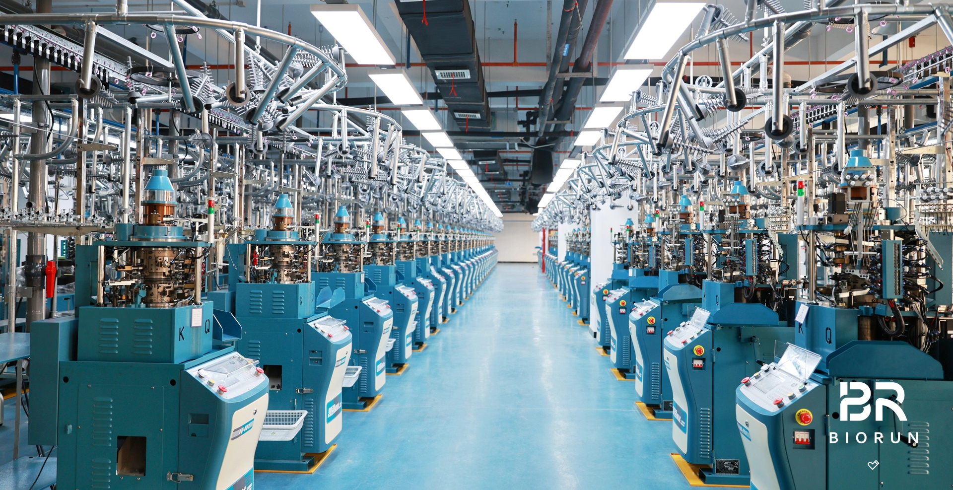 柏润袜子工厂智能织造车间