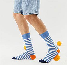 简约星空情侣款抗菌潮中筒袜子