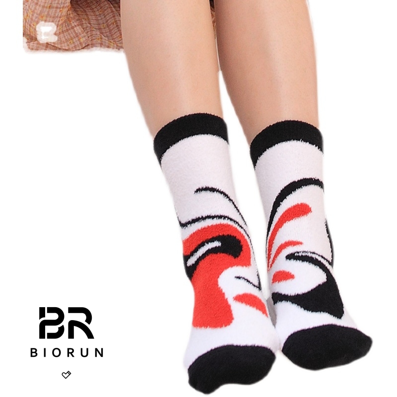 中国风京剧脸谱家居袜0453